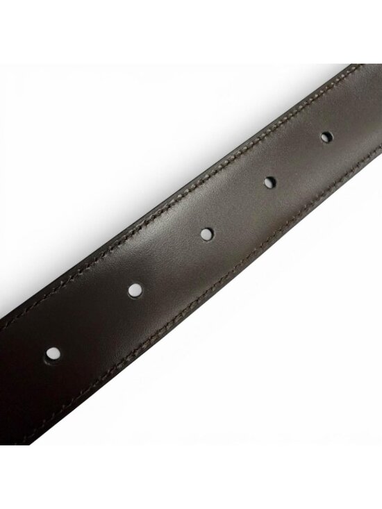 Cartier Must de Cartier Leather Reversible Belt Black Dark Brown Gold